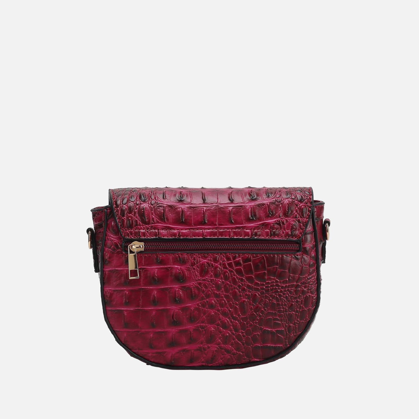 MKF Collection by Mia K. - Amalia Solid Croc Crossbody Bag