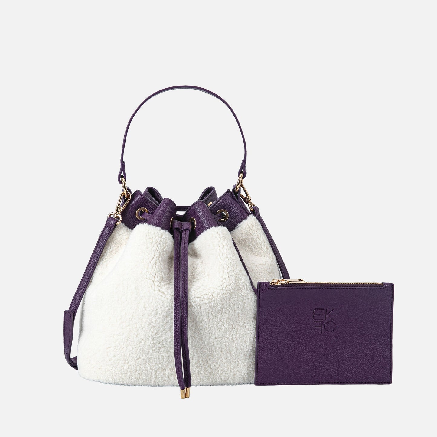 MKF Collection by Mia K. - Saryn Faux Fur Bucket Bag and Set