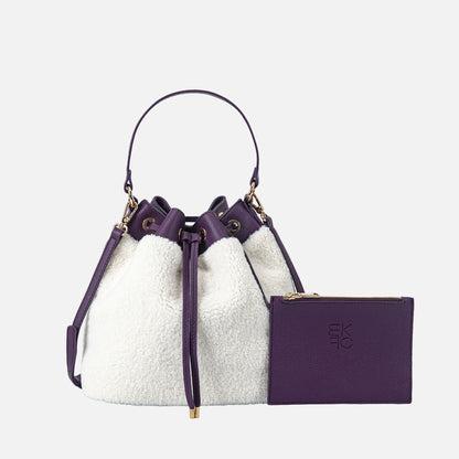 MKF Collection by Mia K. - Saryn Faux Fur Bucket Bag and Set
