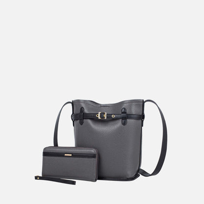 MKF Collection by Mia K. - Odette Bucket Bag with Wallet
