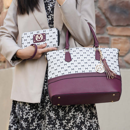 MKF Collection by Mia K. - Saylor Tote Bag and Wallet Set