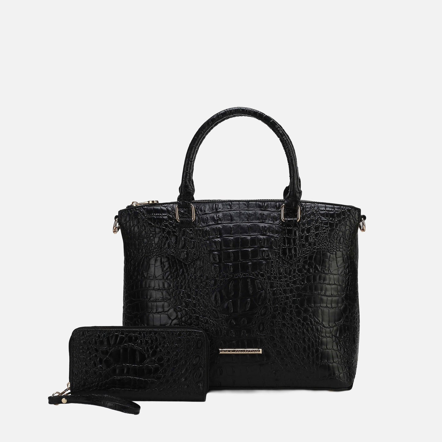 MKF Collection by Mia K. - Liora Croc Embossed Tote Bag and Set
