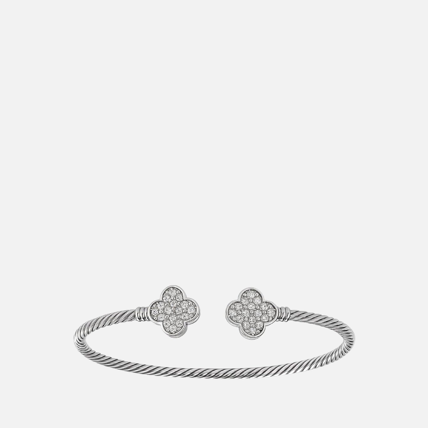 MKF Collection by Mia K. - Pave Clover Cuff