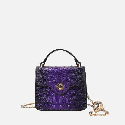 MKF Collection by Mia K. - Luxe Croc-Embossed Mini Satchel