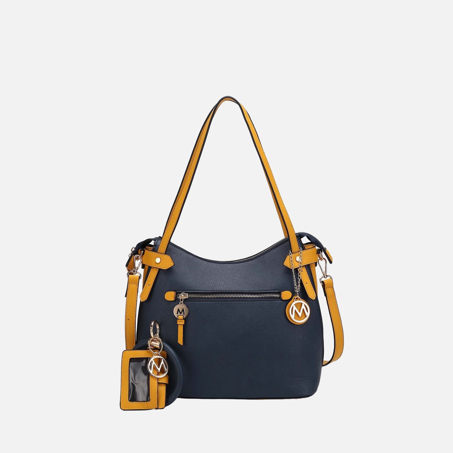 MKF Collection by Mia K. - Jaseli Color-Block Hobo Bag and Cardholder Set
