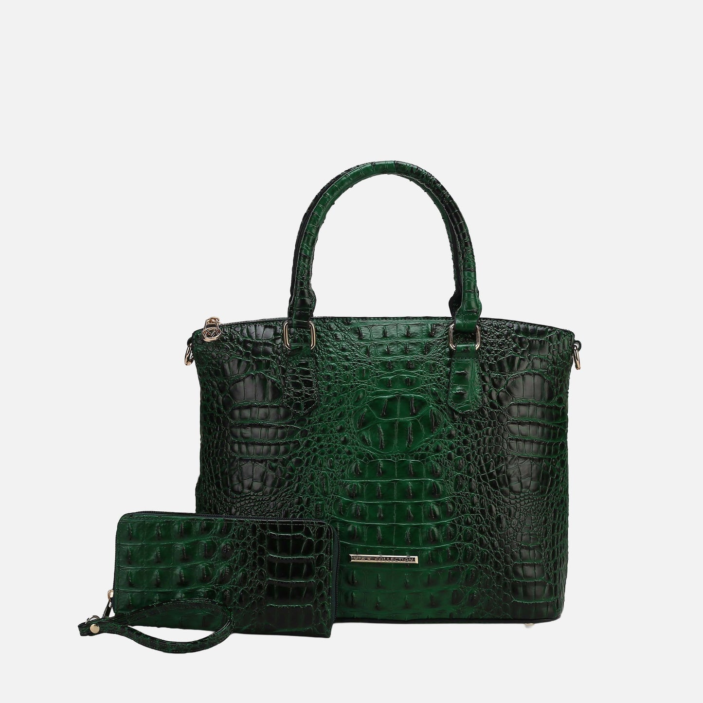MKF Collection by Mia K. - Liora Croc Embossed Tote Bag and Set