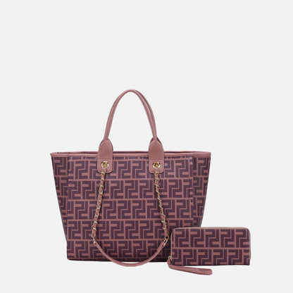 MKF Collection by Mia K. - Marlene Tote Bag and Wallet Set