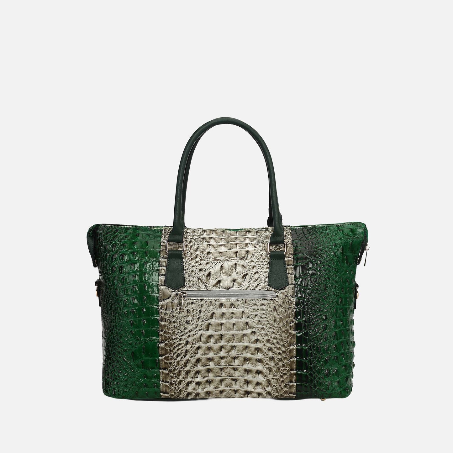 MKF Collection by Mia K. - Raven Croc Embossed Duffel Bag