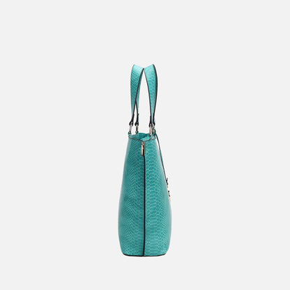 MKF Collection by Mia K. - Beryl Embossed Tote Bag and Wristlet Set
