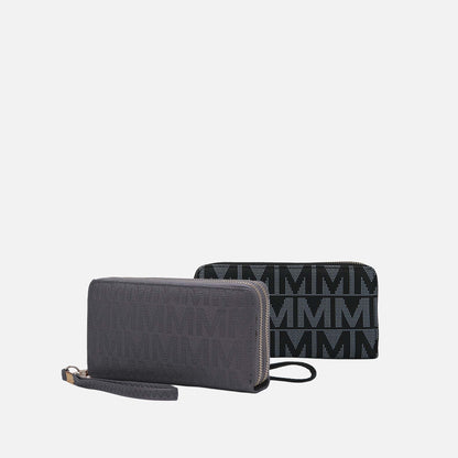 MKF Collection by Mia K. - Kathe Embossed M Signature Wallet Wristlet