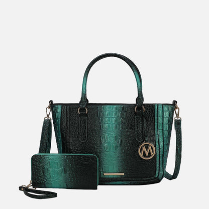 MKF Collection by Mia K. - Bonnie Croc-Embossed Handbag and Set