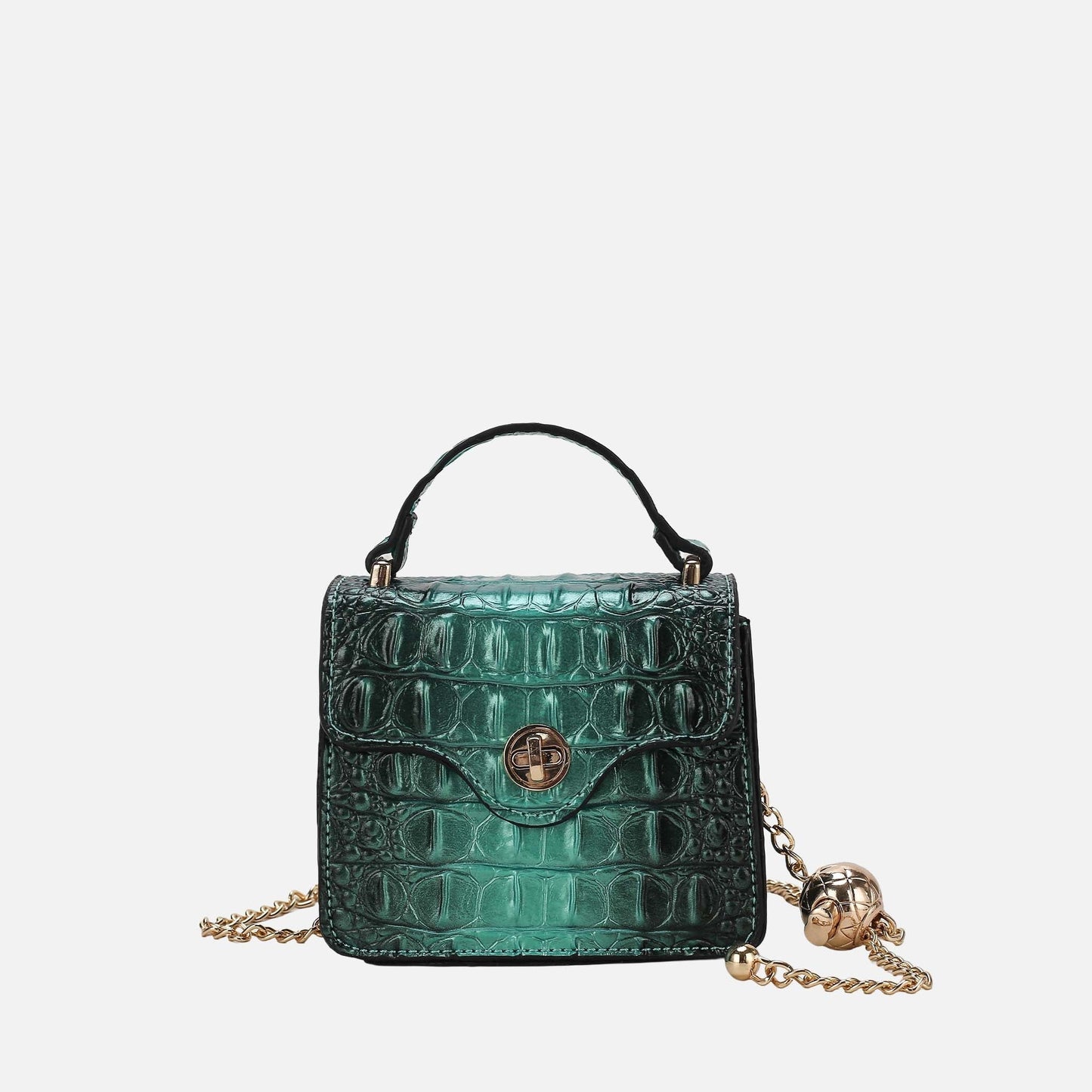 MKF Collection by Mia K. - Luxe Croc-Embossed Mini Satchel