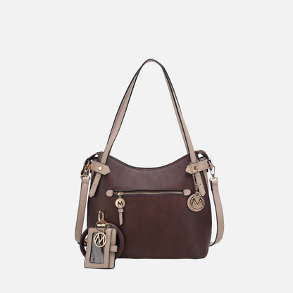 MKF Collection by Mia K. - Jaseli Color-Block Hobo Bag and Cardholder Set