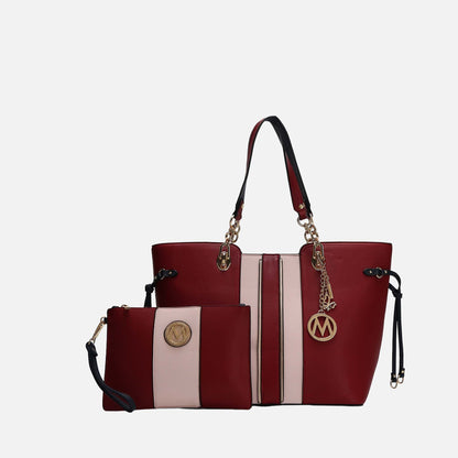 MKF Collection by Mia K. - Holland Tote and Wristlet Pouch Set