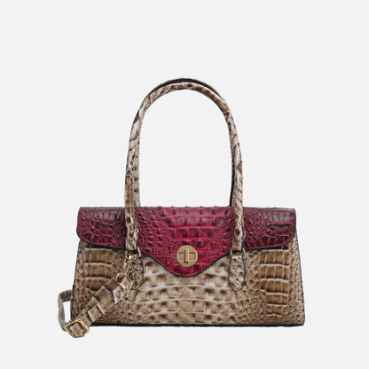 MKF Collection by Mia K. - Liviana Croc-Embossed Shoulder Bag