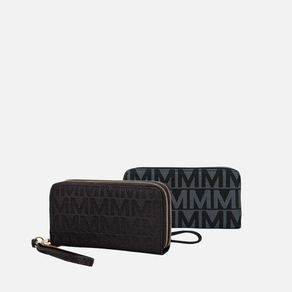 MKF Collection by Mia K. - Kathe Embossed M Signature Wallet Wristlet