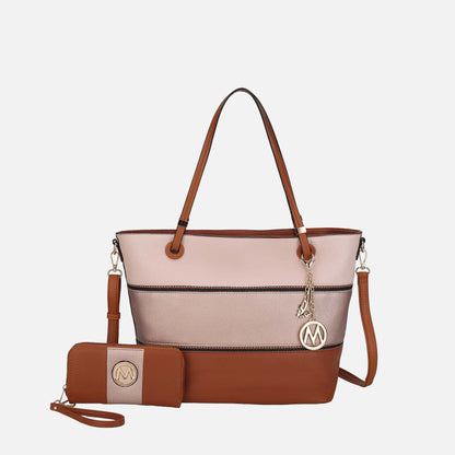 MKF Collection by Mia K. - Vallie Tote Bag and Wallet set