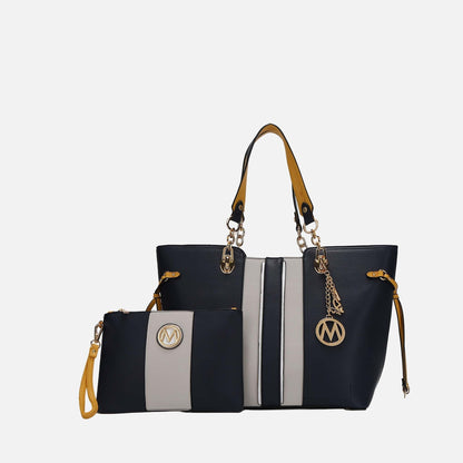 MKF Collection by Mia K. - Holland Tote and Wristlet Pouch Set