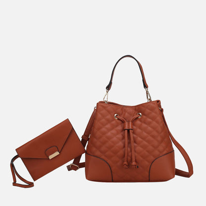 MKF Collection by Mia K. - Wendy 2 PCS Bucket Bag with Wristlet