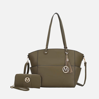MKF Collection by Mia K. - Prisha Tote Bag and Wallet Set