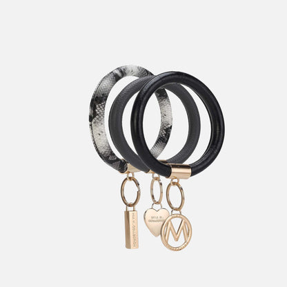 MKF Collection by Mia K. - Jasmine Bangle Bracelet Keyring Set
