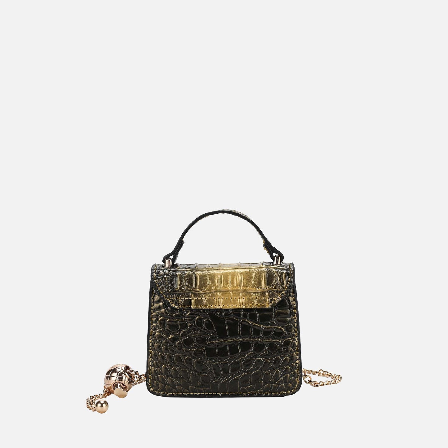 MKF Collection by Mia K. - Luxe Croc-Embossed Mini Satchel