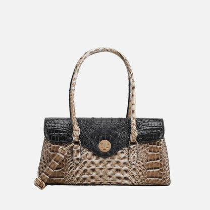MKF Collection by Mia K. - Liviana Croc-Embossed Shoulder Bag