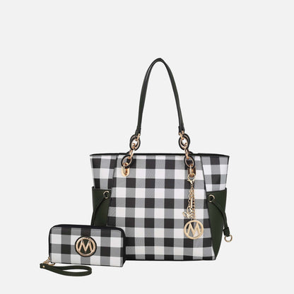 MKF Collection by Mia K. - Yale Tote Bag and Wallet Set