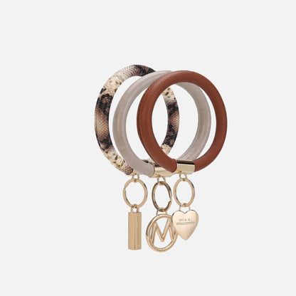 MKF Collection by Mia K. - Jasmine Bangle Bracelet Keyring Set