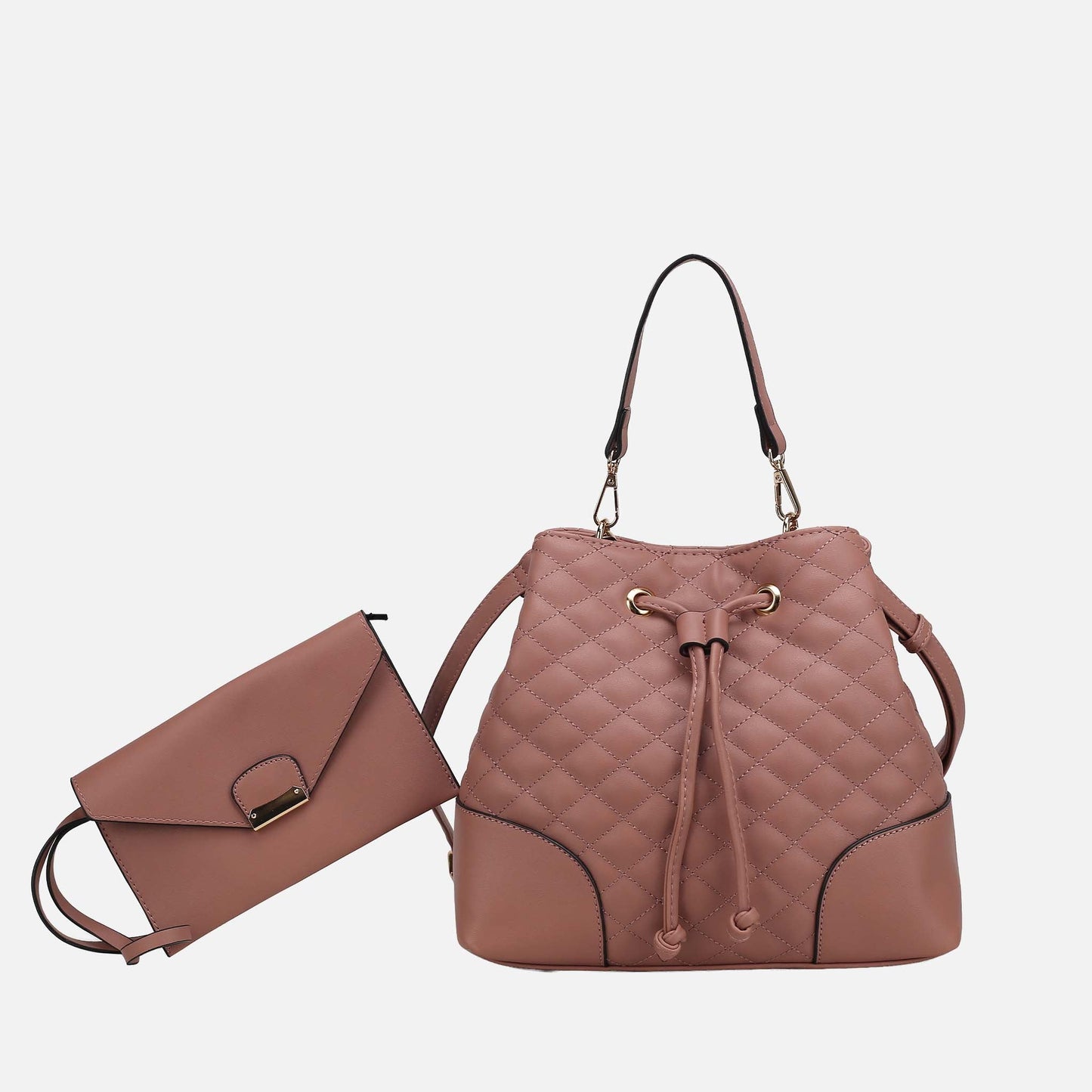 MKF Collection by Mia K. - Wendy 2 PCS Bucket Bag with Wristlet