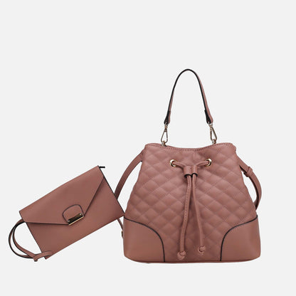 MKF Collection by Mia K. - Wendy 2 PCS Bucket Bag with Wristlet