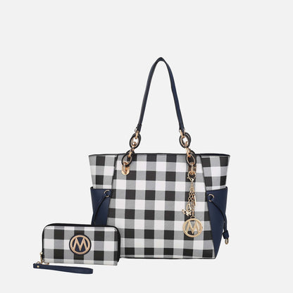 MKF Collection by Mia K. - Yale Tote Bag and Wallet Set