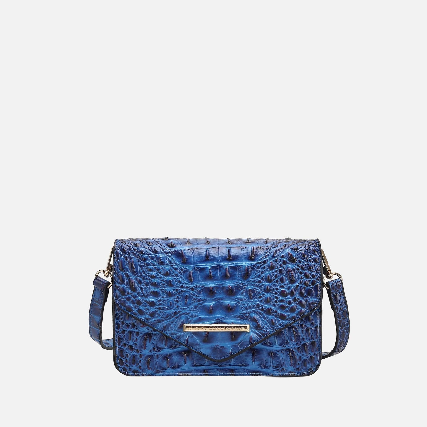 MKF Collection by Mia K. - Vanta Solid Croc Saddle Bag