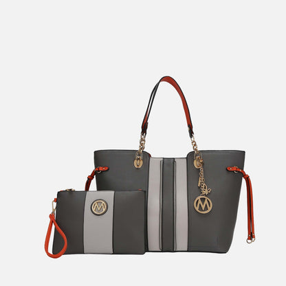 MKF Collection by Mia K. - Holland Tote and Wristlet Pouch Set