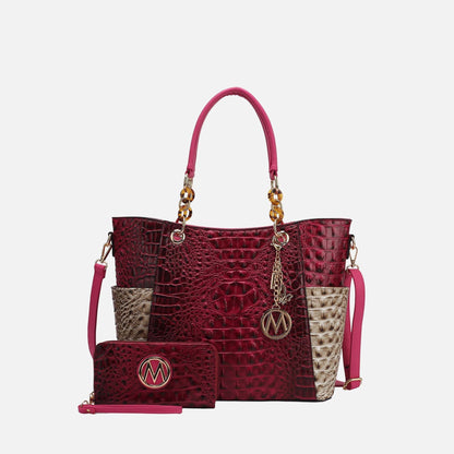 MKF Collection by Mia K. - Merlina Tote Bag and Wallet Set