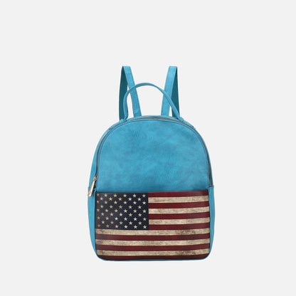 MKF Collection by Mia K. - Briella Flag Print Backpack