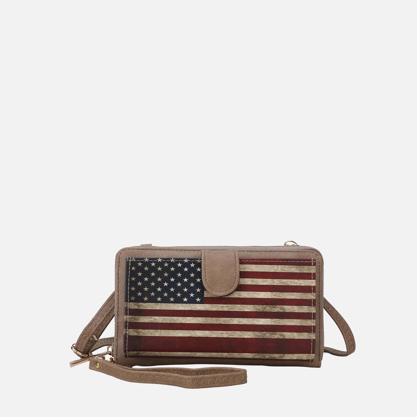 MKF Collection by Mia K. - Kiara Printed Flag Phone Crossbody Bag