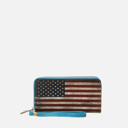 MKF Collection by Mia K. - Uriel Printed Flag Wallet