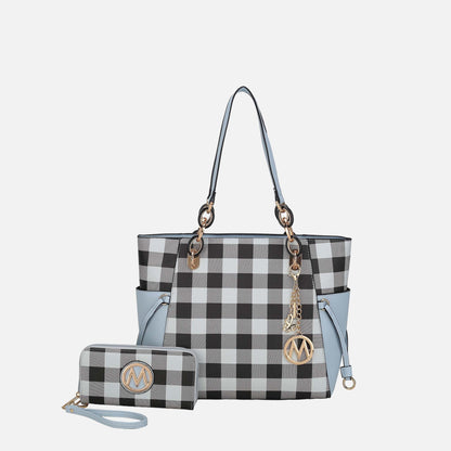 MKF Collection by Mia K. - Yale Tote Bag and Wallet Set