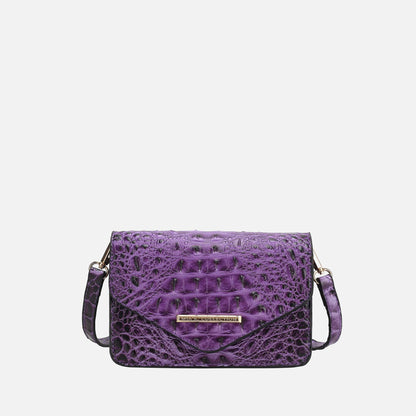 MKF Collection by Mia K. - Vanta Solid Croc Saddle Bag