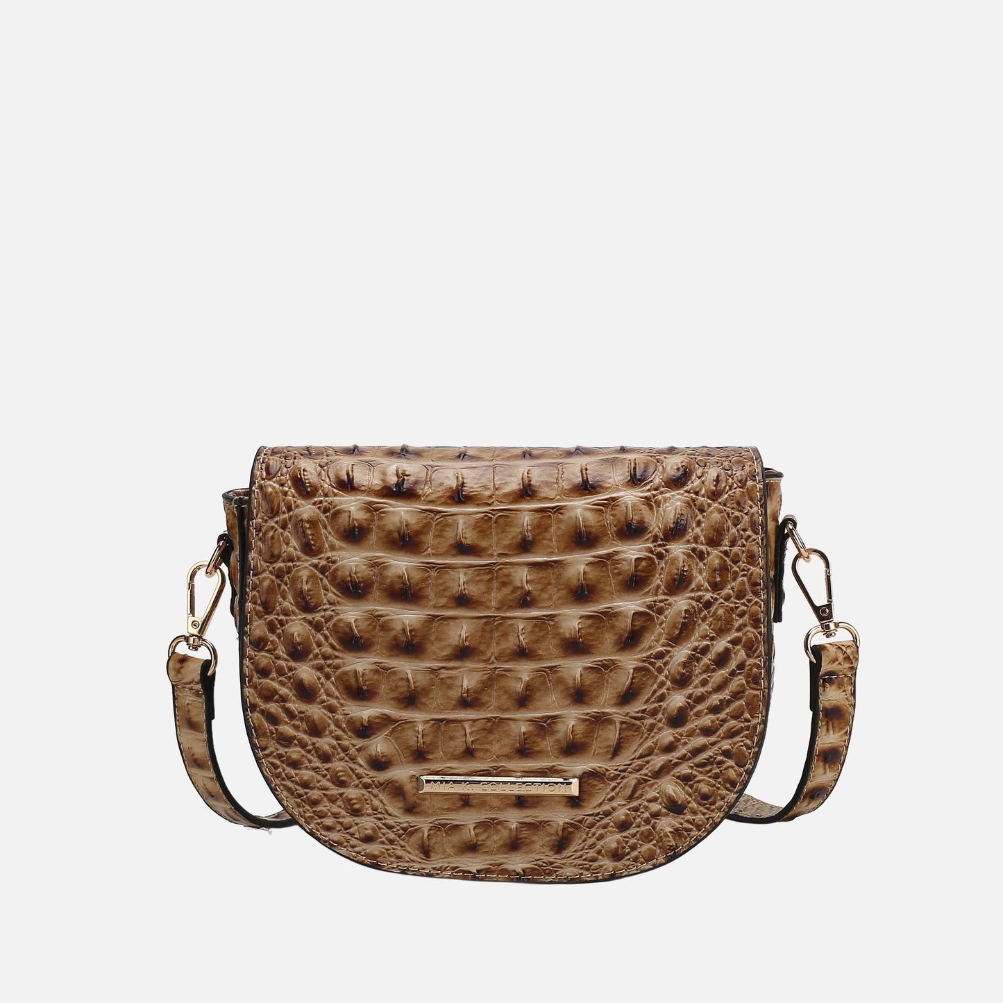 MKF Collection by Mia K. - Amalia Solid Croc Crossbody Bag