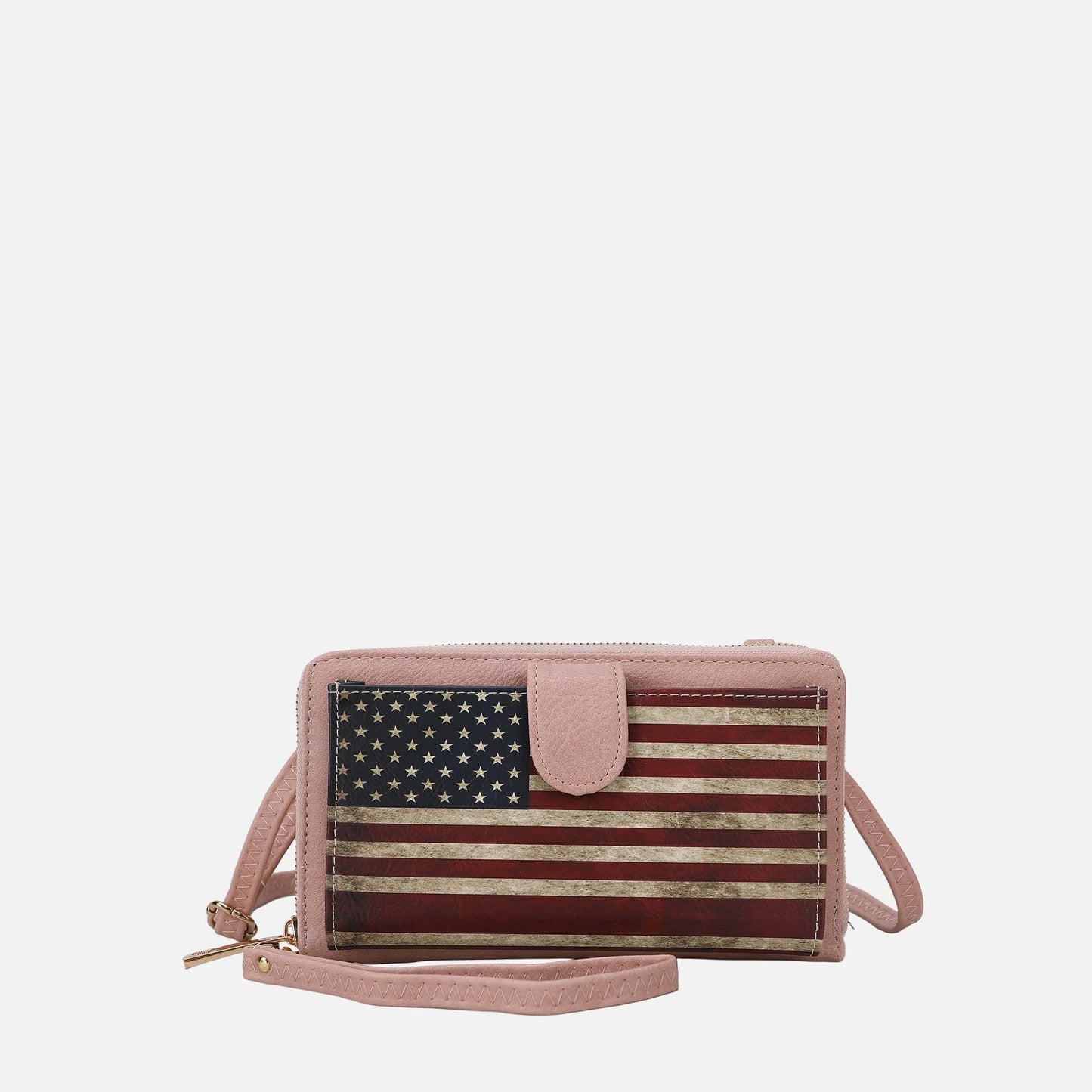 MKF Collection by Mia K. - Kiara Printed Flag Phone Crossbody Bag