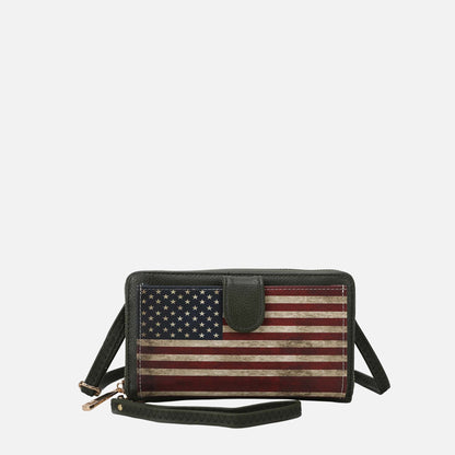 MKF Collection by Mia K. - Kiara Printed Flag Phone Crossbody Bag