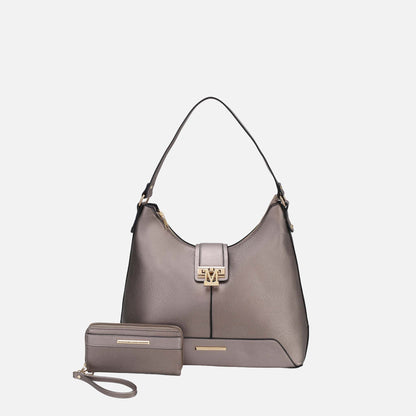 MKF Collection by Mia K. - Graciela Solid Hobo Bag and Set