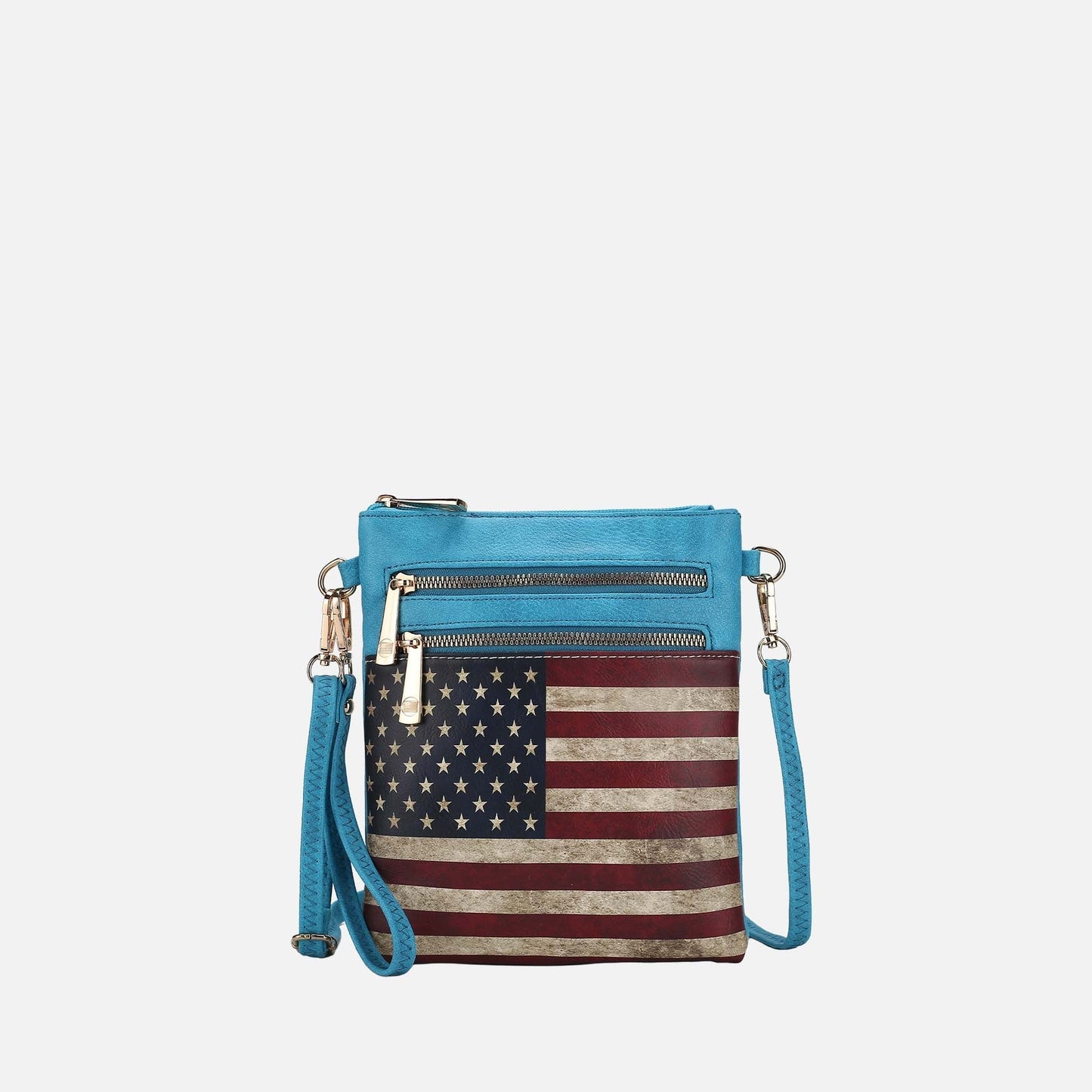 MKF Collection by Mia K. - Genesis Printed Flag Crossbody Bag