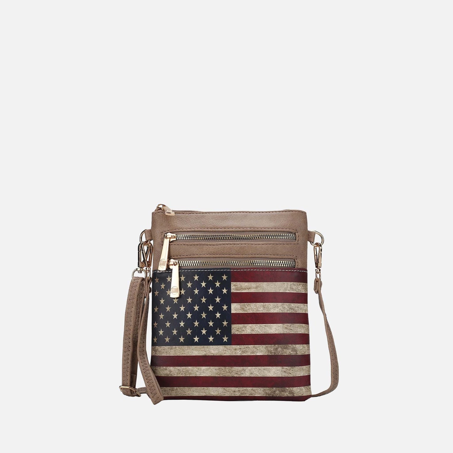 MKF Collection by Mia K. - Genesis Printed Flag Crossbody Bag