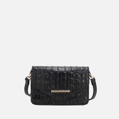 MKF Collection by Mia K. - Vanta Solid Croc Saddle Bag