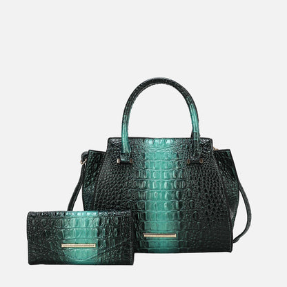 MKF Collection by Mia K. - Bently Croc-Embossed Tote and Set
