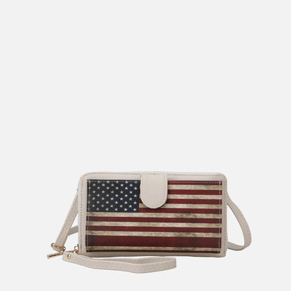 MKF Collection by Mia K. - Kiara Printed Flag Phone Crossbody Bag