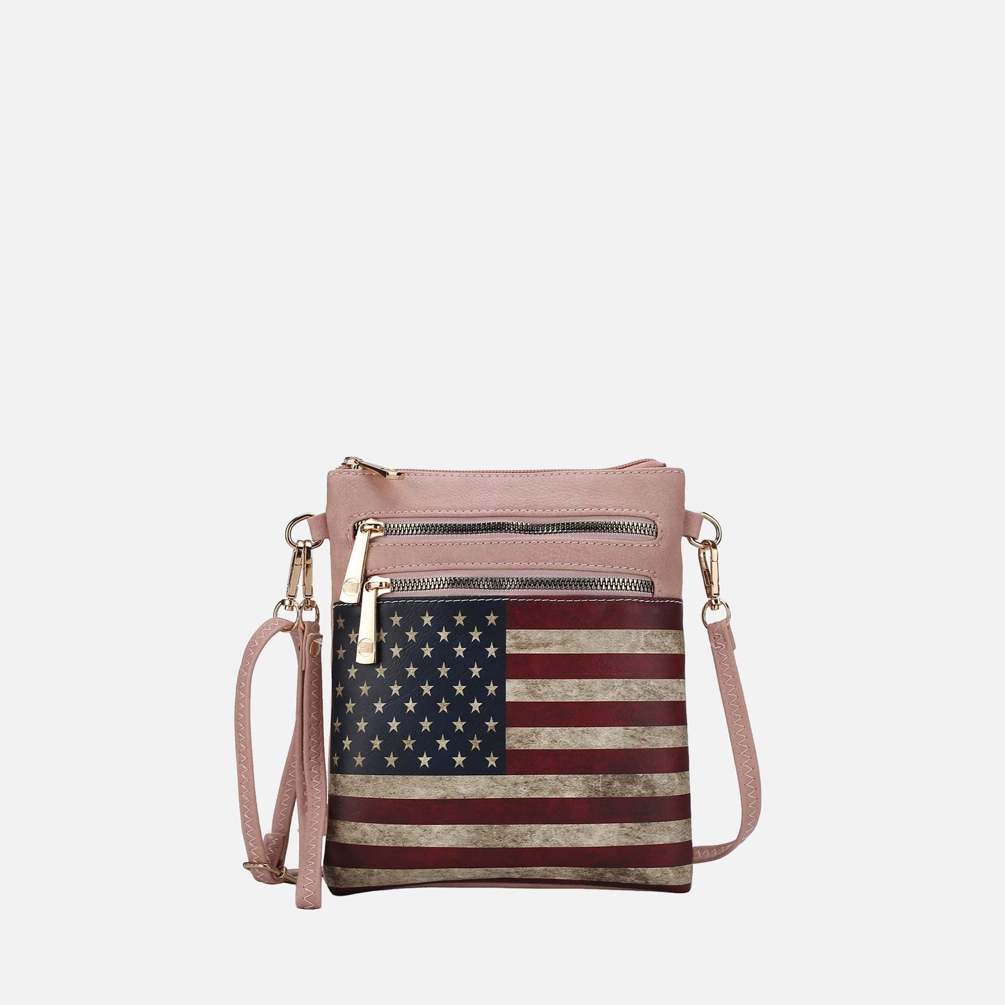 MKF Collection by Mia K. - Genesis Printed Flag Crossbody Bag